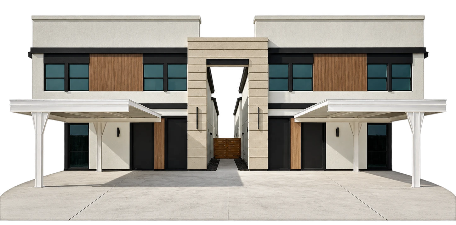 Fachada del modelo Townhouse